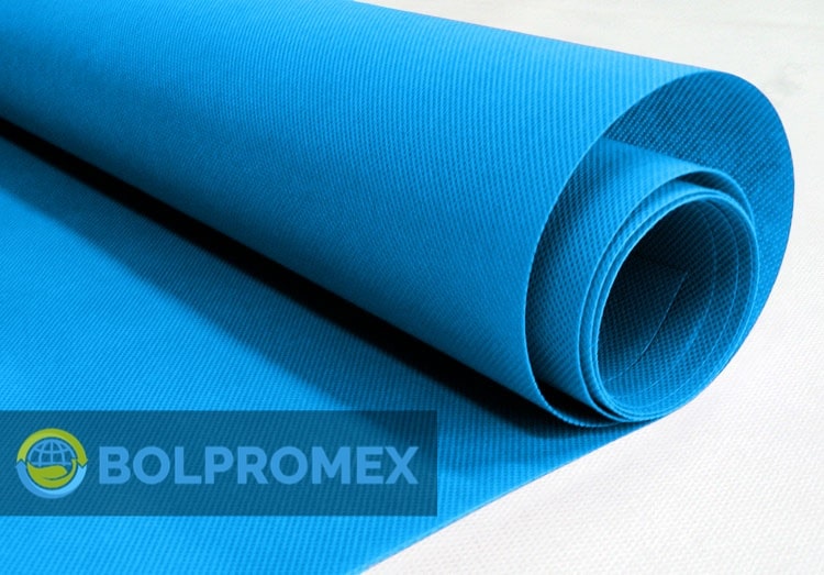 polipropileno forro cartera forro koreano bonfort tela no tejida en 70 gramos ecologica non woven spunbond en color azul turquesa