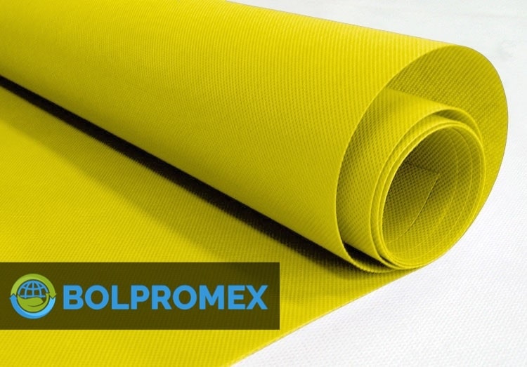 polipropileno forro cartera forro koreano bonfort tela no tejida en 70 gramos ecologica non woven spunbond en color amarillo canario