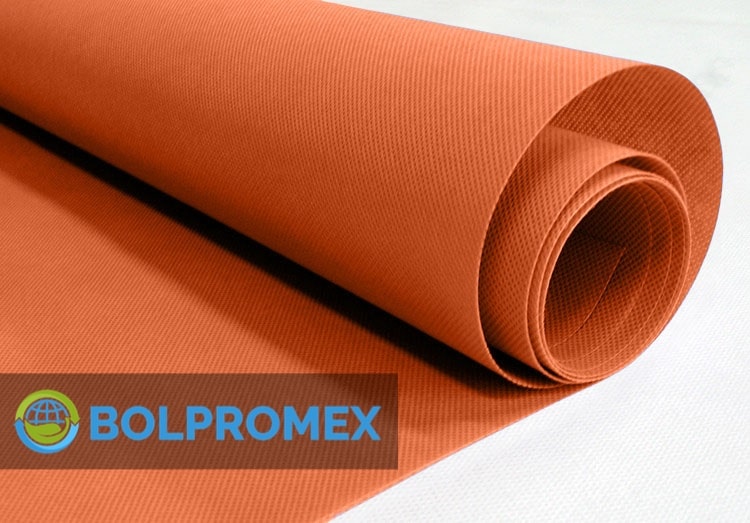 polipropileno forro cartera forro koreano bonfort tela no tejida en 70 gramos ecologica non woven spunbond en color naranja mandarina