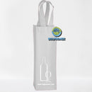 Porta vino de una botella tela no tejida ecologica  non woven forro cartera koreano impresa publicitaria color blanco