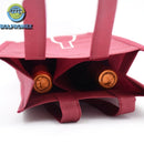interior de una bolsa ecologica porta vino 2 botellas de non woven 