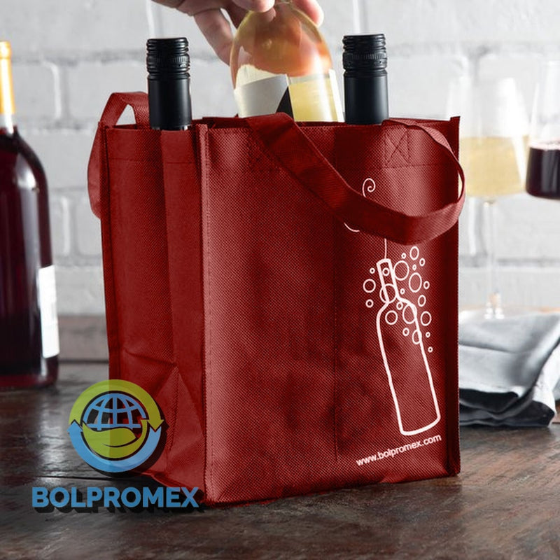 Bolsas Para Botella Vino Lienzo Ecológico Reforzada X 5 Un