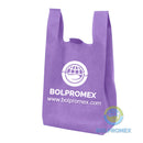 bolsa camiseta ecologica non woven t shirt playera supermercado bolpromex chaleco vest w cut
