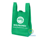 bolsa camiseta ecologica non woven t shirt playera supermercado bolpromex chaleco vest w cut