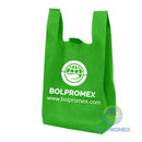 bolsa camiseta ecologica non woven t shirt playera supermercado bolpromex chaleco vest w cut