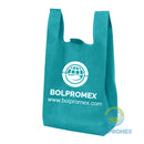 bolsa camiseta ecologica non woven t shirt playera supermercado bolpromex chaleco vest w cut