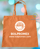 Bolsa Ecologica plana con asas sin fuelle. Bolsa Ecológica Promoción Bolpromex Impresas. Bolsa Publicitaria fuelle con asas tela ecologica non woven polipropileno muchos colores