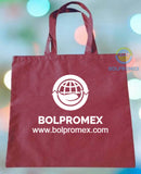 Bolsa Ecologica plana con asas sin fuelle. Bolsa Ecológica Promoción Bolpromex Impresas. Bolsa Publicitaria fuelle con asas tela ecologica non woven polipropileno muchos colores
