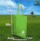 bolsa ecologica con base y asas non woven forro coreano forro cartera