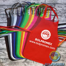 mandil delantal ecologico non woven tela no tejida impreso promocional mandi fiesta dental forro coreano forro cartera